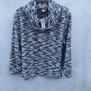 Westbound Womens Pullover Sweater Black Gray Marle